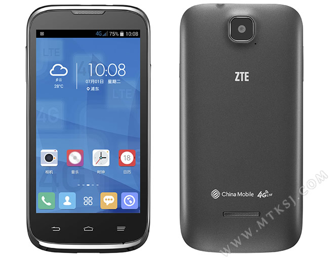 ZTE首款MTK四核4G手机 中兴Q507T上市